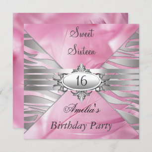 Sweet 16 Pink Invitation