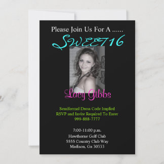 SWEET, 16, Please Join Us For ... Invitation