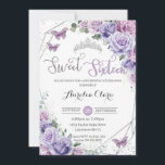 Sweet 16 Purple Floral 16th Birthday Butterflies Invitation<br><div class="desc">Personalize this lovely Sweet Sixteen Birthday invitation with own wording easily and quickly,  simply press the customize it button to further re-arrange and format the style and placement of the text.  Matching items available in store!  (c) The Happy Cat Studio</div>