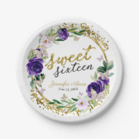Sweet 16 Purple Lavender Floral Butterfly