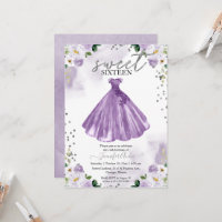 Sweet 16 Purple Watercolor Flowers Dress