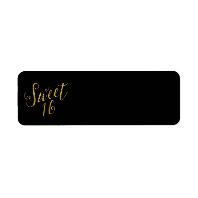 Sweet 16 Quote Faux Gold Foil Sparkly Template (Front)
