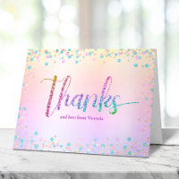 Sweet 16 Rainbow Glitter Ombre Foil Birthday