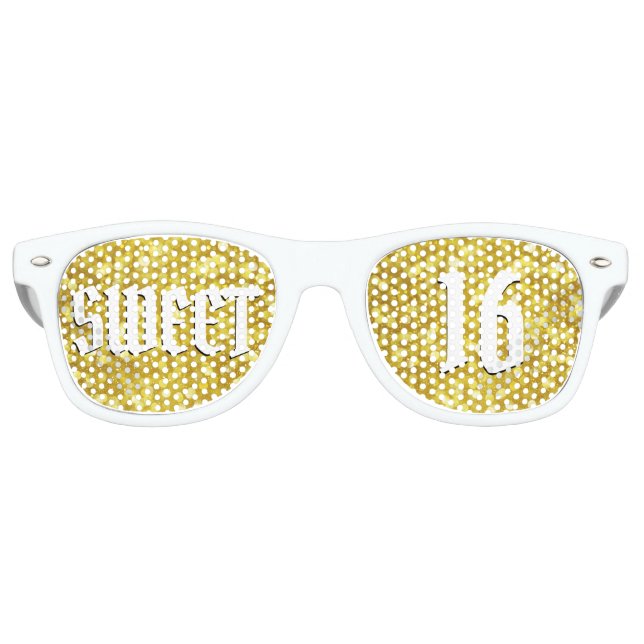SWEET 16 retro Shades / Fun Party Sunglasses (Front)