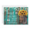 Sweet 16 Rustic Sunflower Teal Western Cowgirl