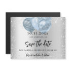 Sweet 16 silver blue balloons magnet save the date