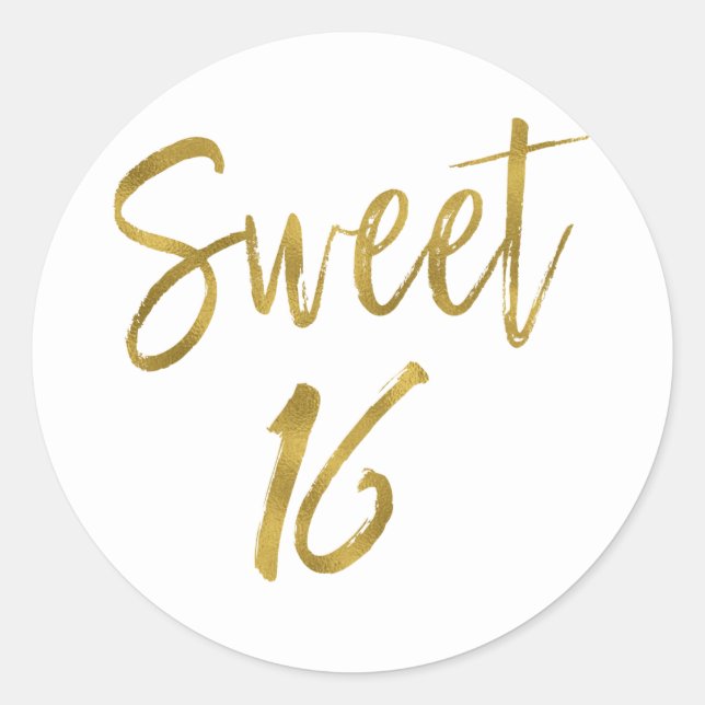 Sweet 16 | Sweet Sixteen Classic Round Sticker (Front)