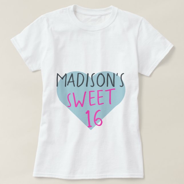 Sweet 16 T-shirt 16e anniversaire (Design devant)
