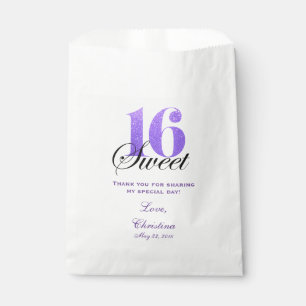 Sweet 16 Thank You Favour Candy Bar Buffet Bag