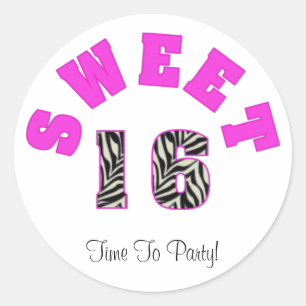 Sweet 16, Time To Party! Stickers