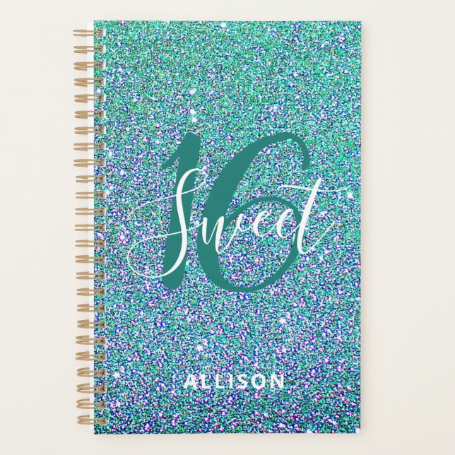 Sweet 16 Turquoise Blue Parties scintillant fille  (Devant)