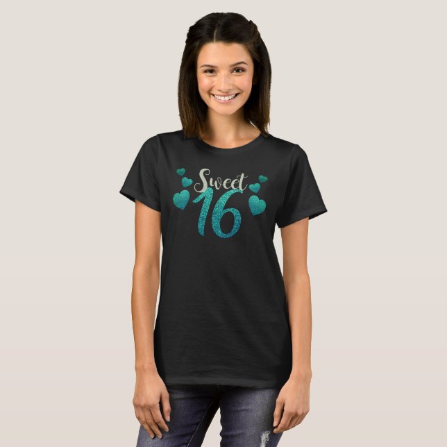 Sweet 16 Typography T-Shirt (Front Full)