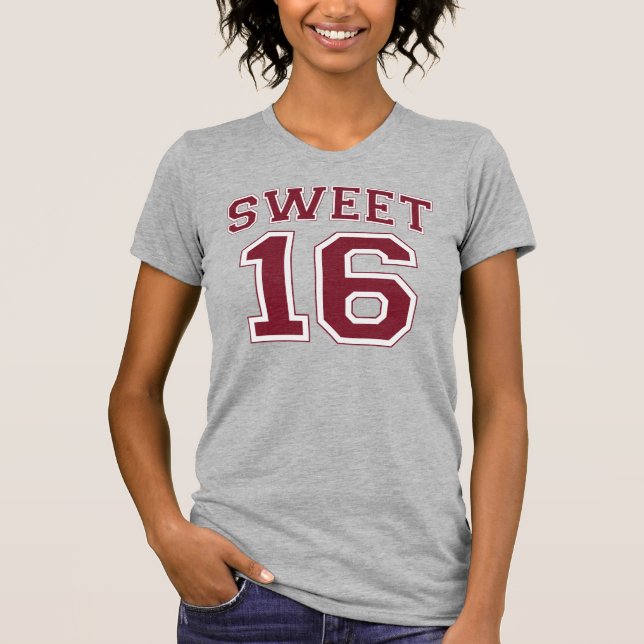 SWEET 16 VARSITY Inspired BIRTHDAY Tee (Front)