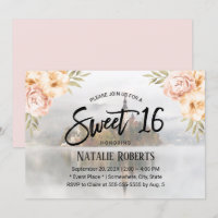 Sweet 16 Vintage Floral Fairy Tale Misty Lake 