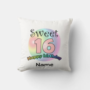 Sweet 16 (with nasty) Two-Tone coffee mug Throw Pillow