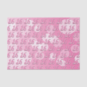 Sweet 16 Word Art   16th Birthday Tissue Paper