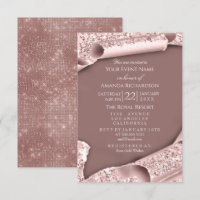 Sweet 16th Birthday Bridal Shower 3D Effect Rose