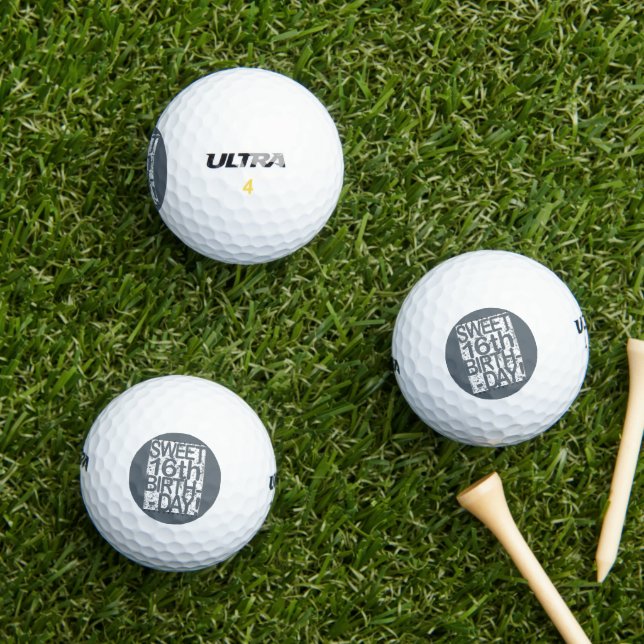 Sweet 16th BirthDay Golf Balls (Insitu Grass)
