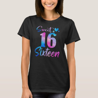 Sweet 16th Birthday Party Celebration Sixteen T-Shirt