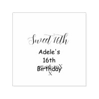 Sweet 16th birthday purple pastel mauve retro name