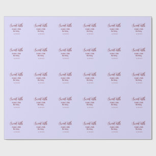 Sweet 16th birthday purple pastel mauve retro name wrapping paper