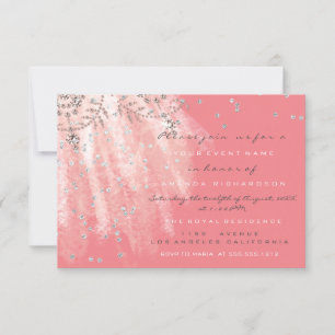 Sweet 16th Bridal Dress  Rose Gold Grey Pink Invitation
