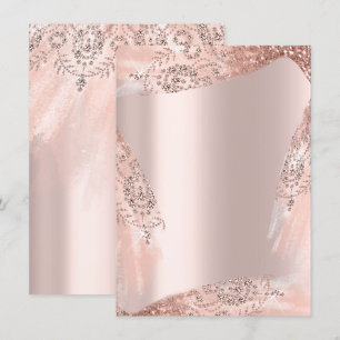 Sweet 16th Bridal Shower Dress Rose Gold Invitation