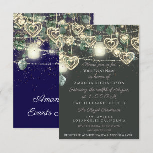 Sweet 16th Bride Rustic Wood Navy Mint Smoky Green Invitation