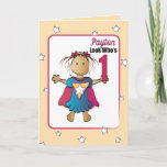Sweet 1 Birthday Card for Kids<br><div class="desc">Wish that Super Little Girl a fun 1st birthday with this card that you can personalize the message and her name</div>