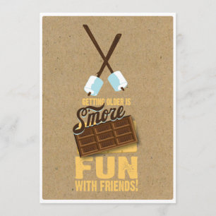 Sweet 75th Birthday Bonfire Invitations