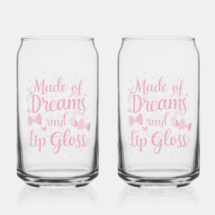 Sweet Aesthetic Makeup Lover Typography Can Glass