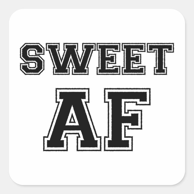 SWEET AF SQUARE STICKER (Front)