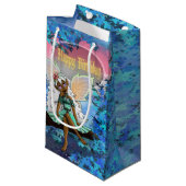 Sweet African American Fairy Birthday Small Gift Bag (Front Angled)
