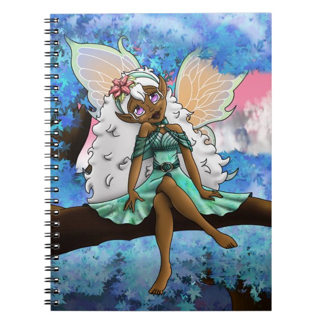 Sweet African American Fairy Notebook (Front)