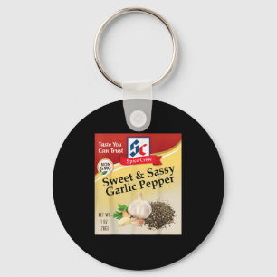 Sweet &amp; Sy Garlic Pepper Condiment Sce Group M Keychain