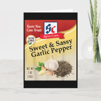 Sweet & Sy Garlic Pepper Condiment Spice Group Card