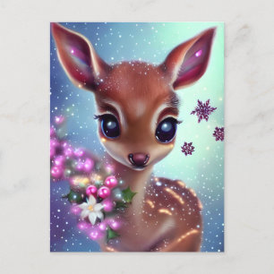 Sweet and Adorable Baby Deer Postcard
