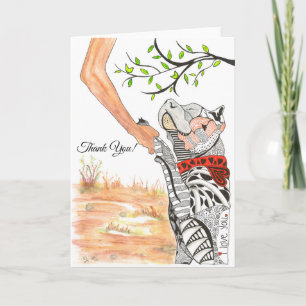 Sweet and Colourful Pit Bull Greeting Card