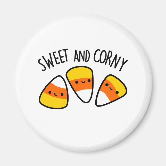 Sweet And Corny Funny Corn Kernels Pun  Magnet (Front)