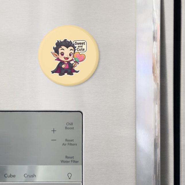 "Sweet and Cute" Chibi Vampire Magnet (In situ (réfrigérateur))