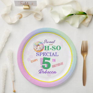 Sweet and Oh-So Special Birthday Doughnut Paper Plate