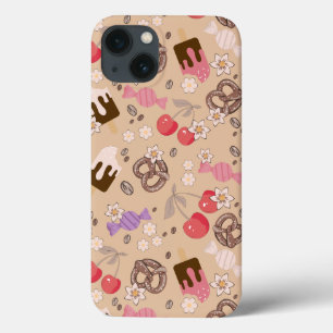 Sweet and Salty Treats Beige Pattern iPhone 13 Case