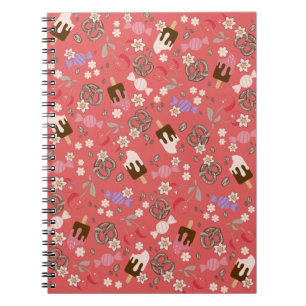 Sweet and Salty Treats Red Pattern Notebook