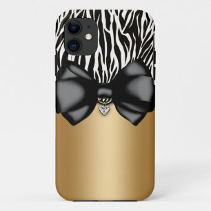 Sweet and Sassy Bowed Zebra Print Case
