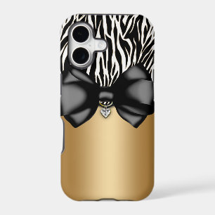Sweet and Sassy Bowed Zebra Print Case