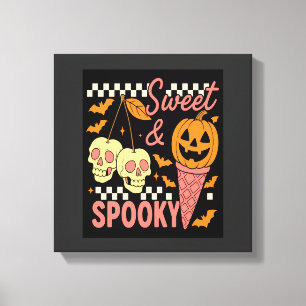 Sweet and Spooky Cute Halloween Canvas Print