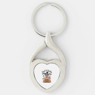 Sweet and Spooky Dog Halloween Keychain