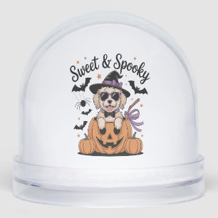 Sweet and Spooky Dog Halloween Snowglobe