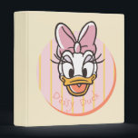 Sweet and Sunny Daisy Duck Portrait Binder<br><div class="desc">Brighten up your everyday essentials with this adorable and charming Daisy Duck portrait! Featuring a happy, wide-eyed expression and a signature oversized bow, this design is housed in a clean circular frame with a playful yellow and pink striped background. The soft, hand-drawn linework and warm pastel palette give this artwork...</div>