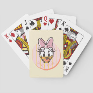 Sweet and Sunny Daisy Duck Portrait Playing Cards